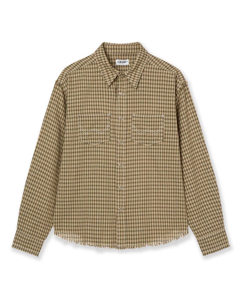 WESTERN CHECK SHIRTS [YELLOW GREEN]