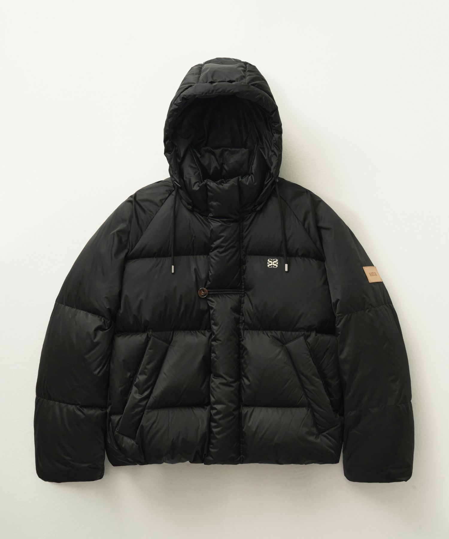 MUSINSA公式 | SATUR Detachable Hood Duck Down Padding Black