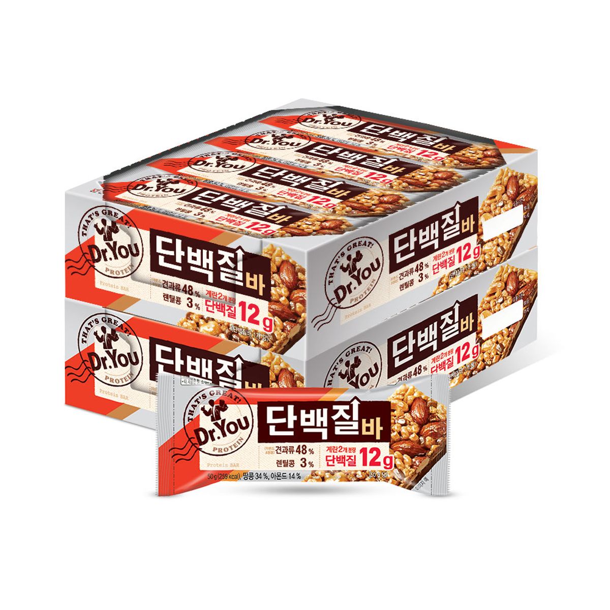 닥터유(DRYOU) 오리온 닥터유 단백질바(50g) x 24P
