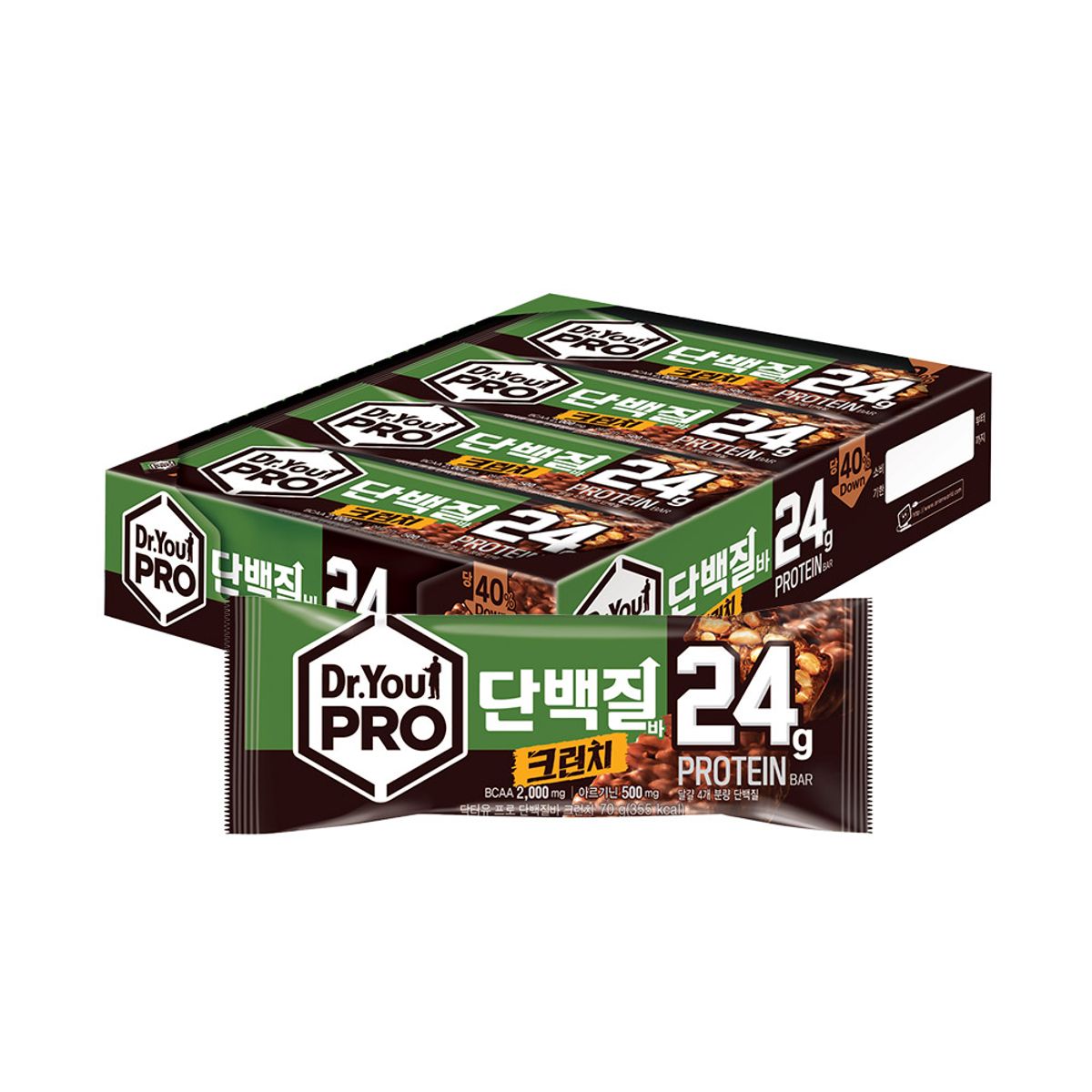 닥터유(DRYOU) 오리온 닥터유 프로 단백질바 크런치 70g x 8p