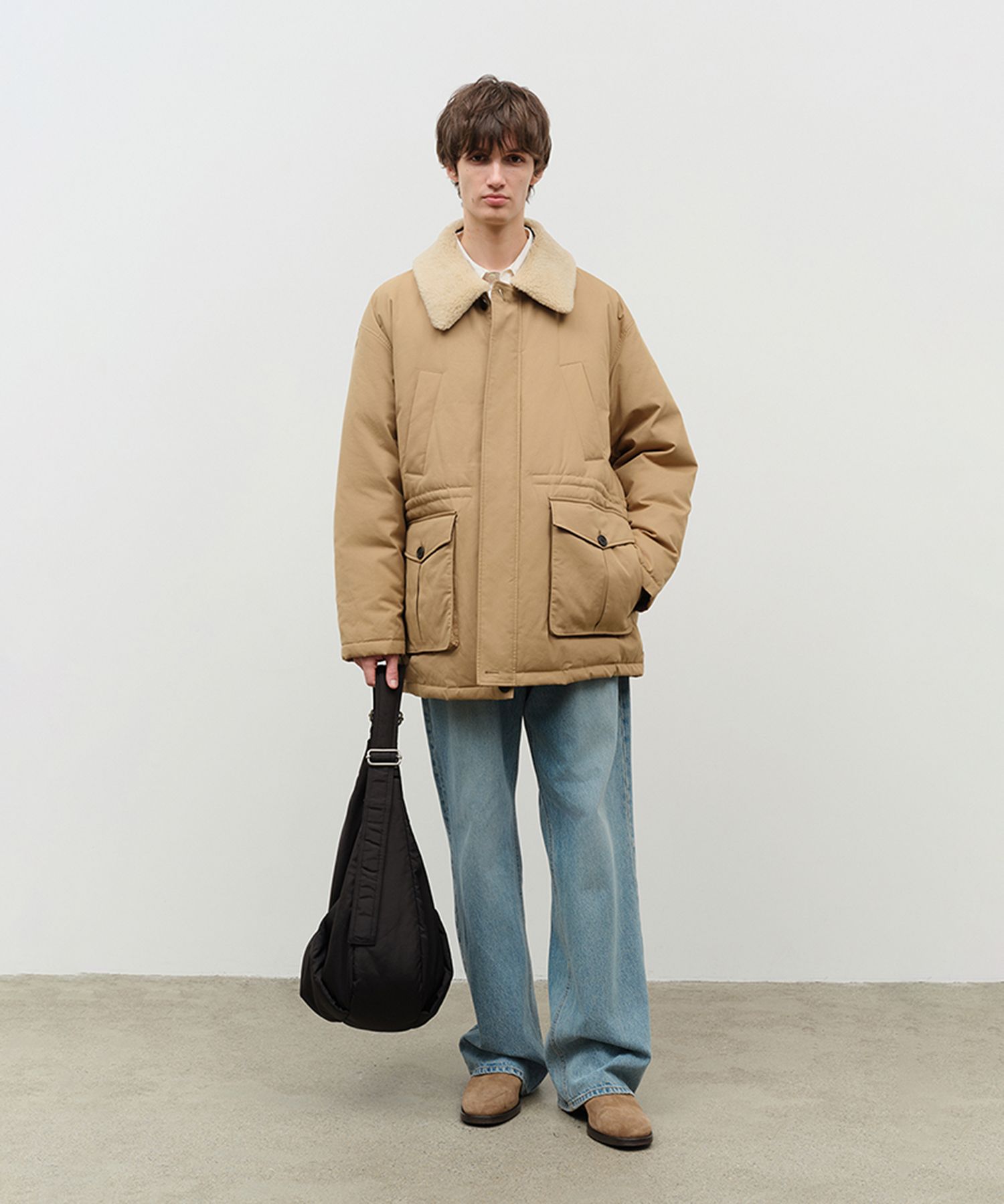 MUSINSA公式 | DUNST COLLARED GOOSE DOWN HALF JACKET CLASSIC