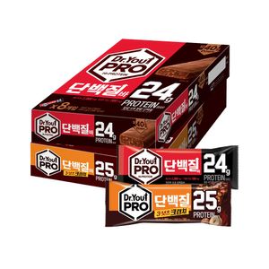 오리온 닥터유프로 단백질바 3넛츠크런치(70g) 8개 + 프로 단백질바(70g) 8개