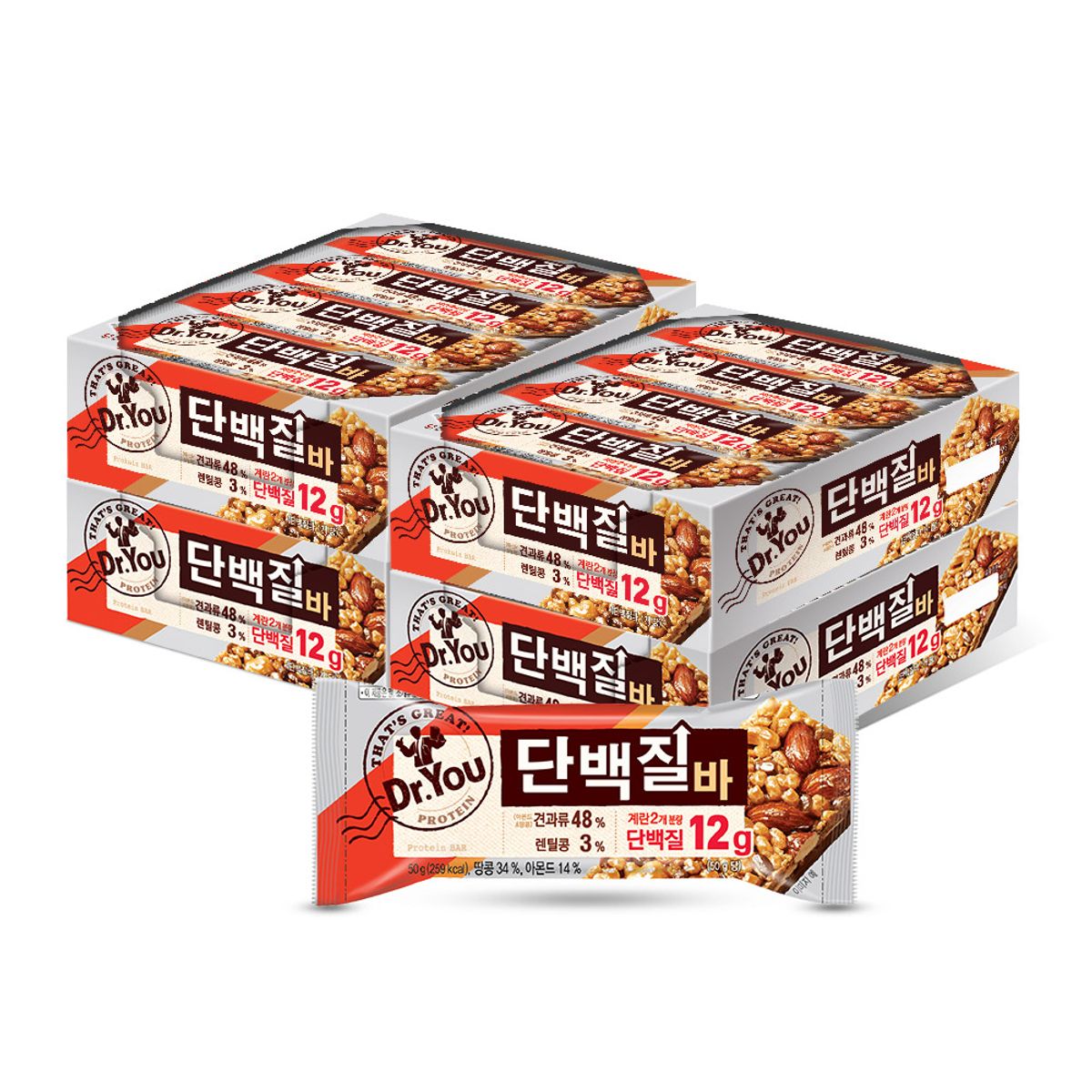 닥터유(DRYOU) 오리온 닥터유 단백질바 1P 50g x 48개
