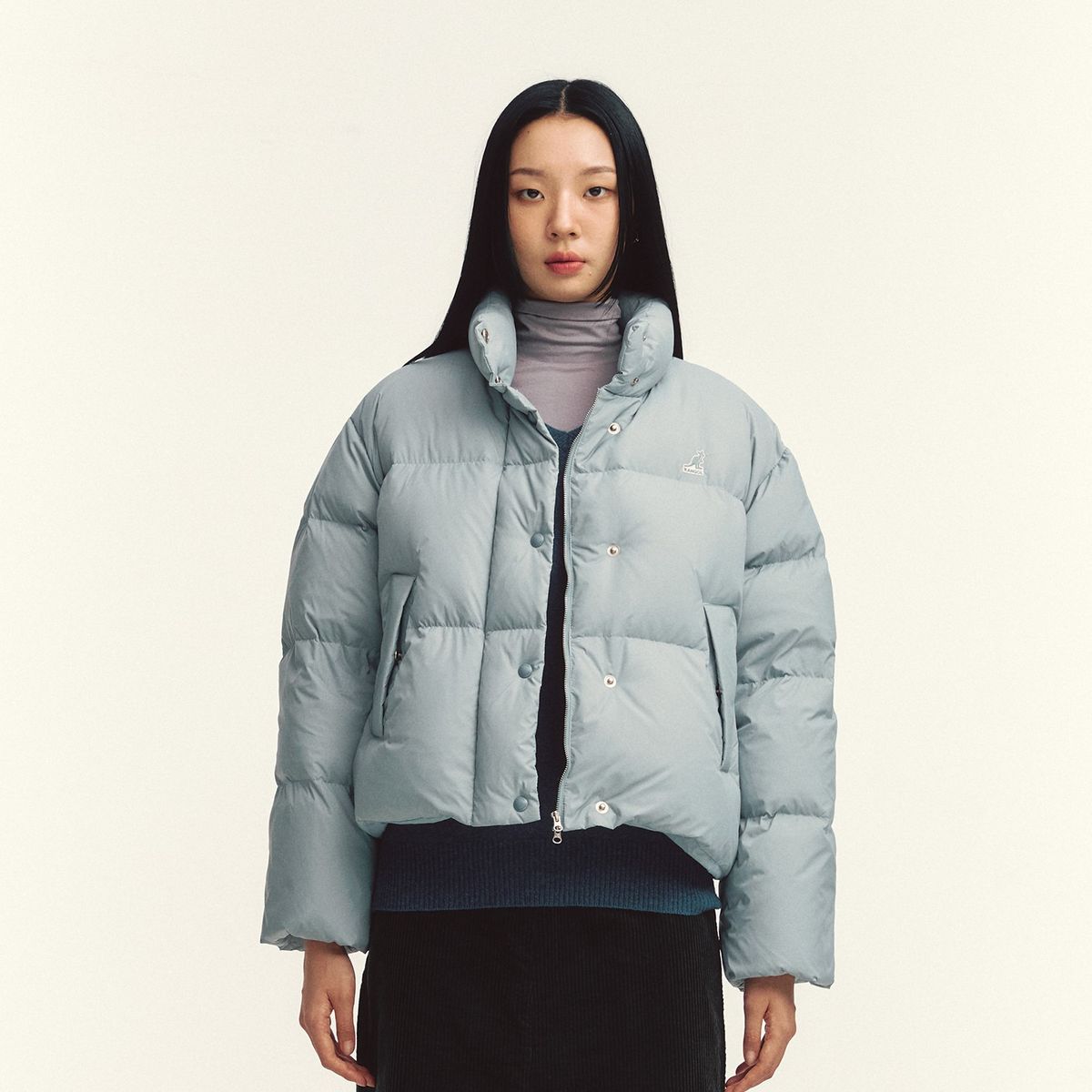 캉골(KANGOL) 우먼스 어스 다운 푸퍼 9581 그레이