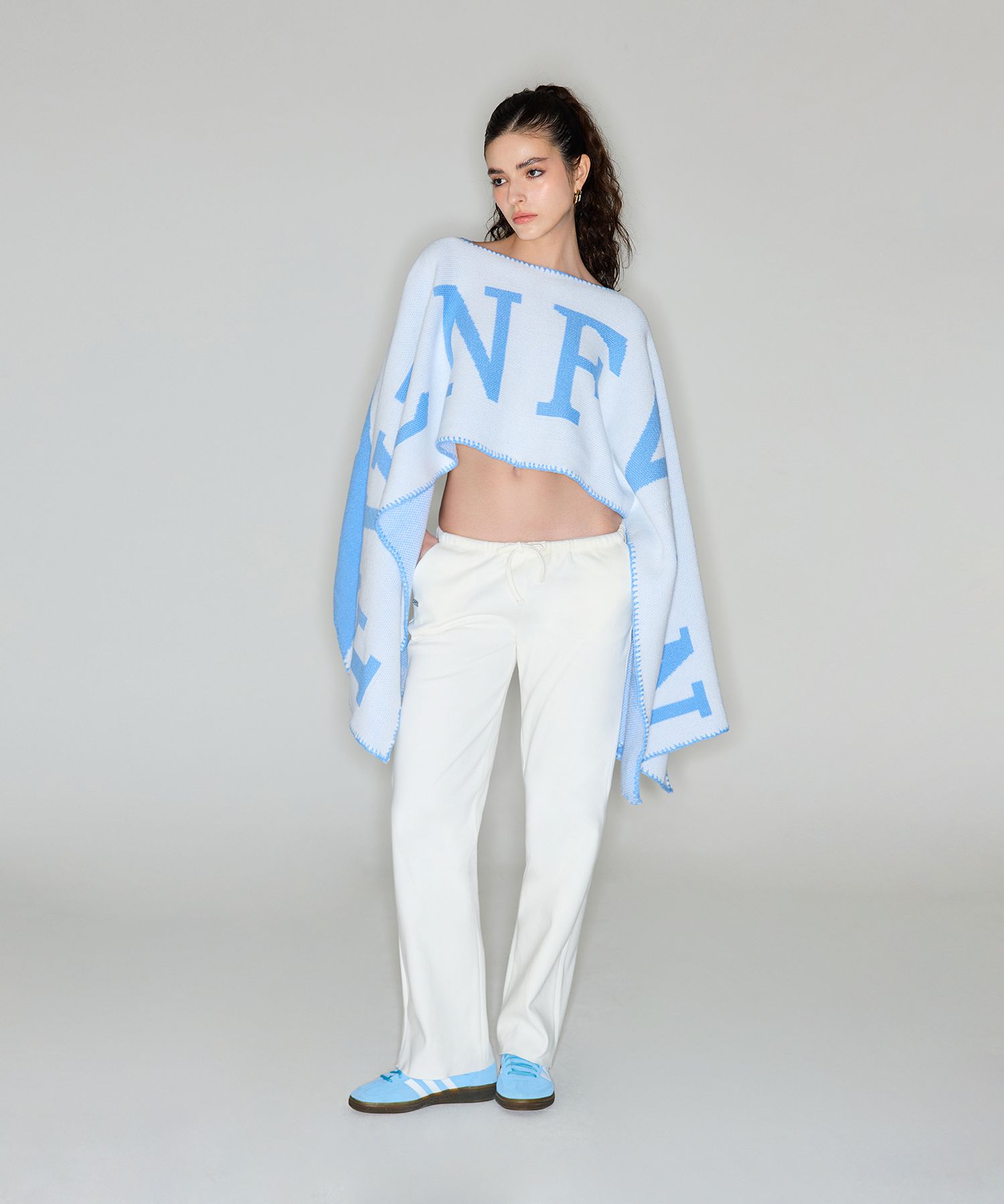 MUSINSA公式 | FIVELINE FVLN Two Way Poncho Muffler White
