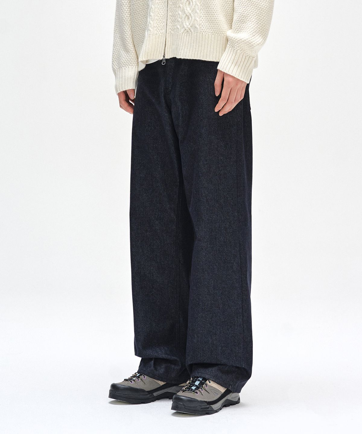 데케트(DECET) [기모본딩]Mid Rise Wide Jeans DCPT027WCPIndigo