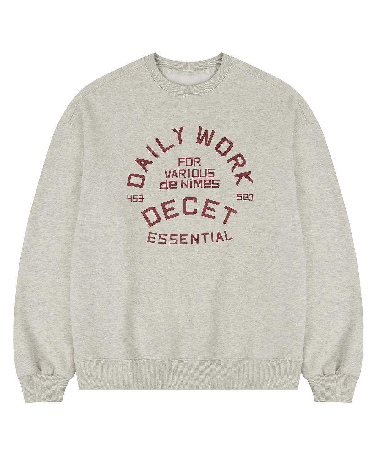 데케트(DECET) Daily Work Sweatshirts DCMT002WOatmeal