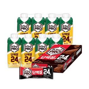 오리온 닥터유프로 드링크 바나나 8팩 + 프로단백질바 8p