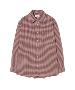 플란넬 클랜 타탄 체크 셔츠_다크 레드
