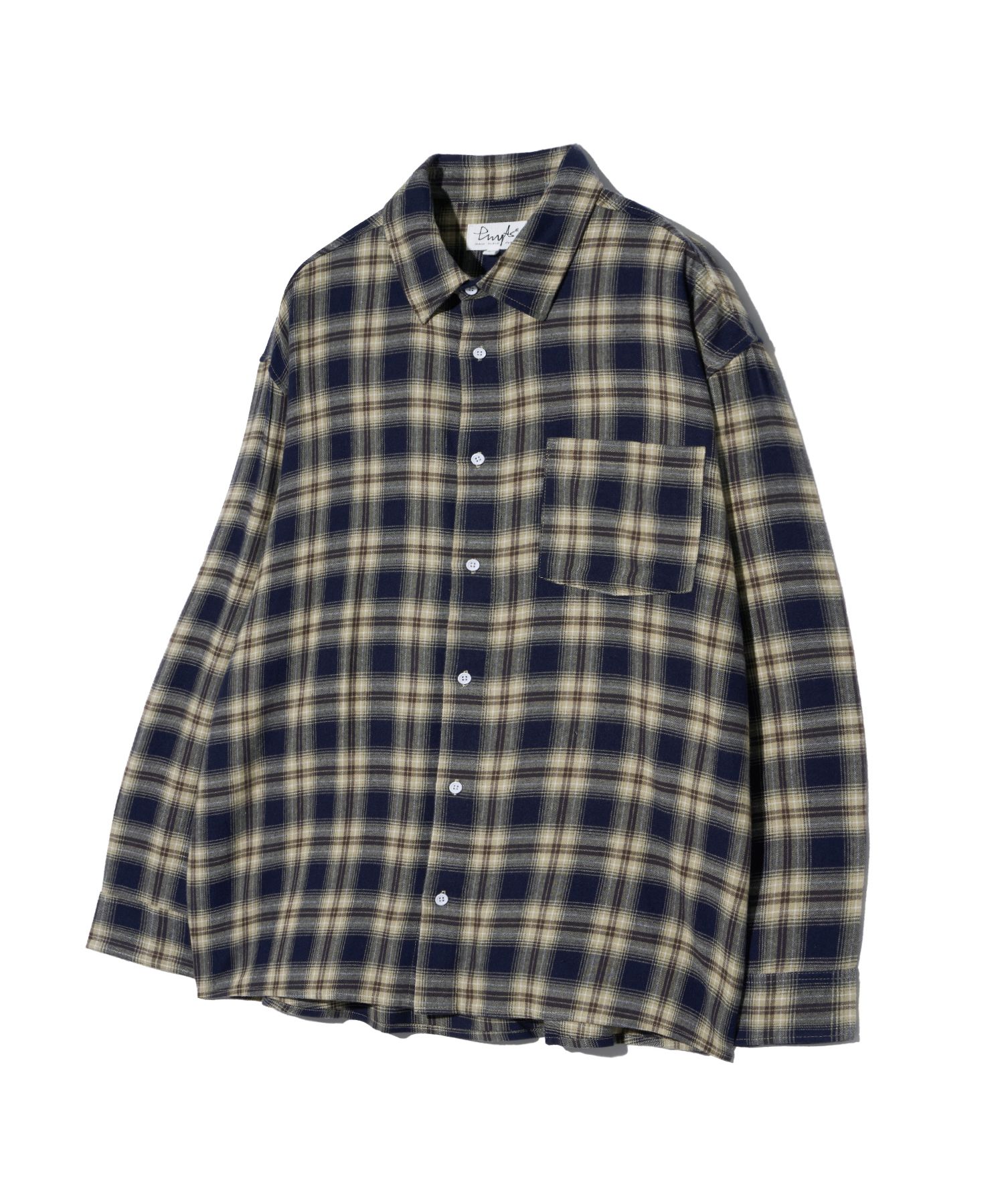 ★ Phyps Department★ Flannel District Tartan Check Shirt N MUSINSA | PHYPS Flannel District Tartan Check Shirt_Navy