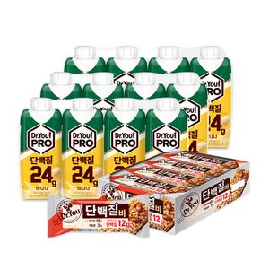 오리온 닥터유프로 드링크 바나나 12팩 + 단백질바 12p