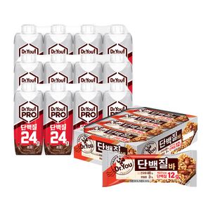 오리온 닥터유프로 드링크 초코 12팩 + 단백질바 12p