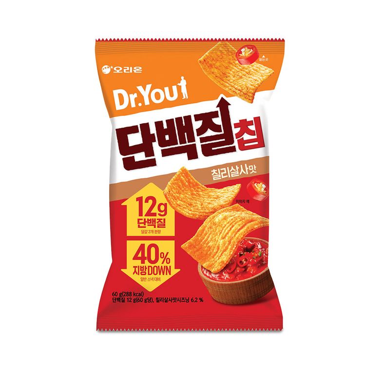 오리온 닥터유 단백질칩(60g) 칠리살사 x 12개
