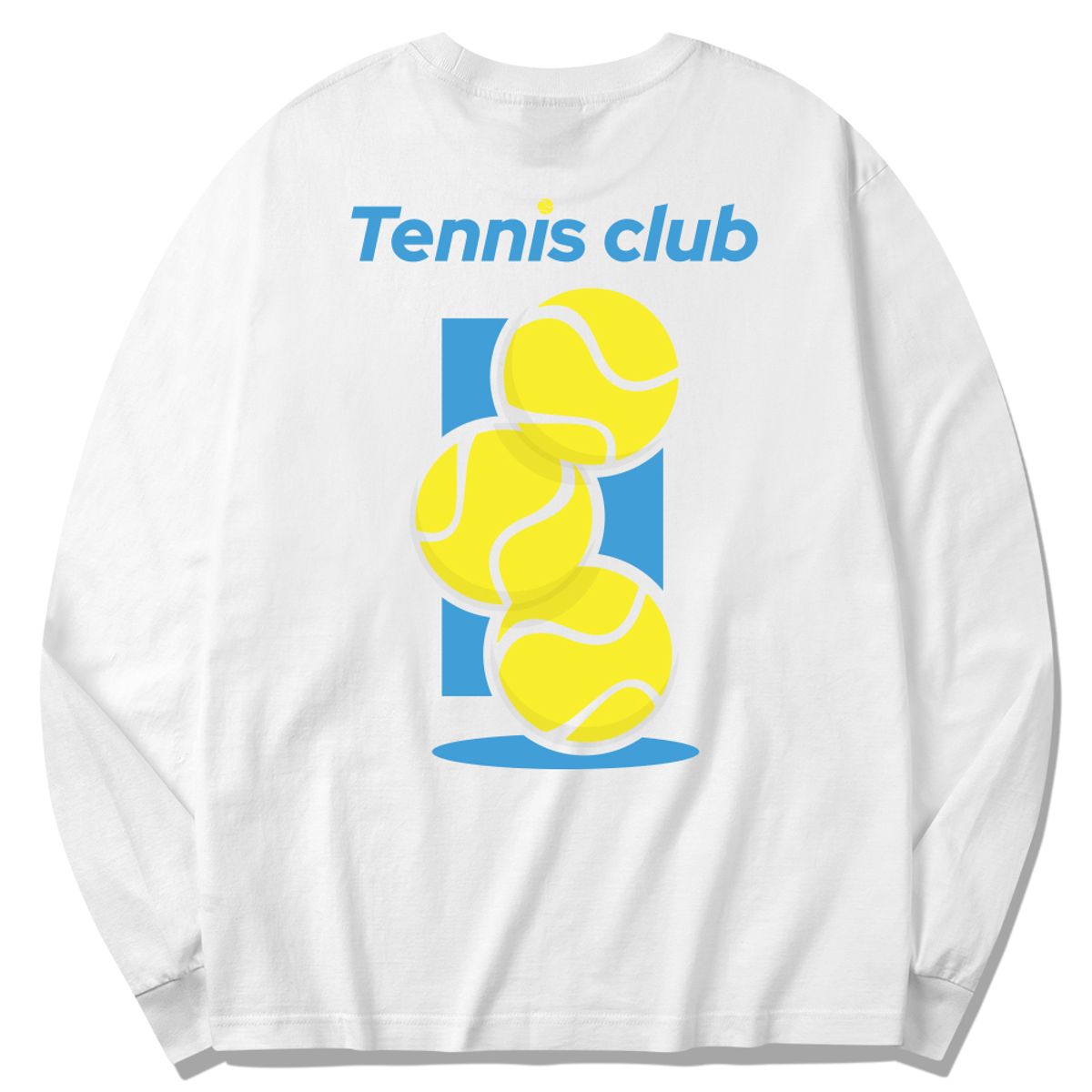 스플래시코드(SPLASHCODE) 롱슬리브 화이트 - 테니스 클럽 블루(Tennis Club Blue)