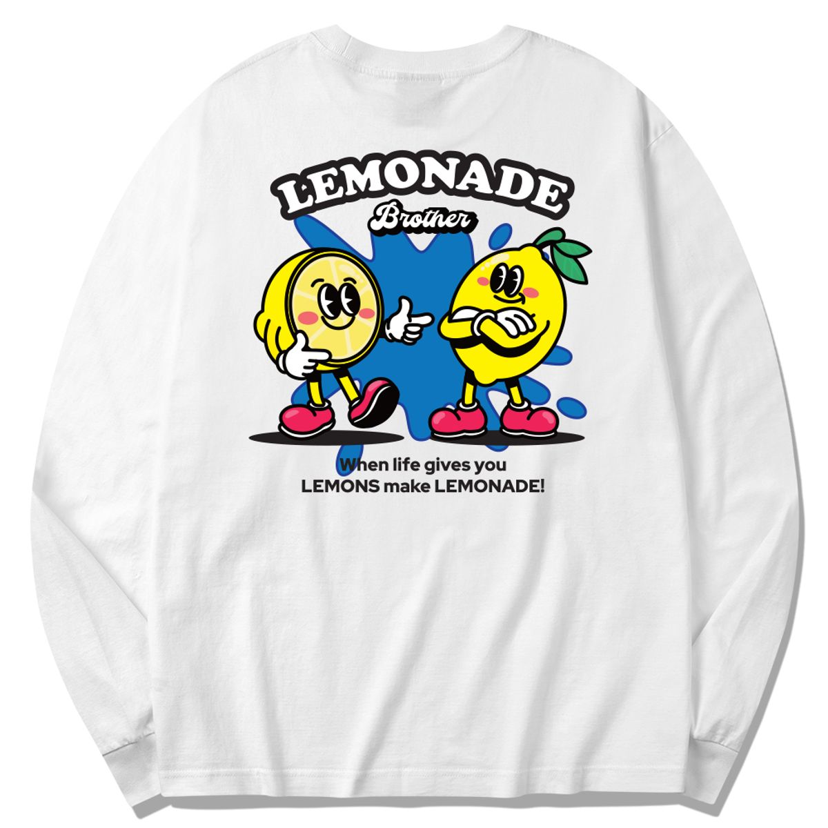 스플래시코드(SPLASHCODE) 롱슬리브 화이트 - 레모네이드 브로(Lemonade Bro)