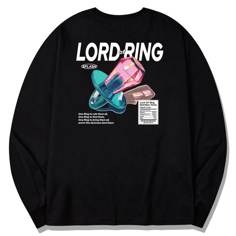 롱슬리브 블랙 - 보석 반지(Lord of Ring)