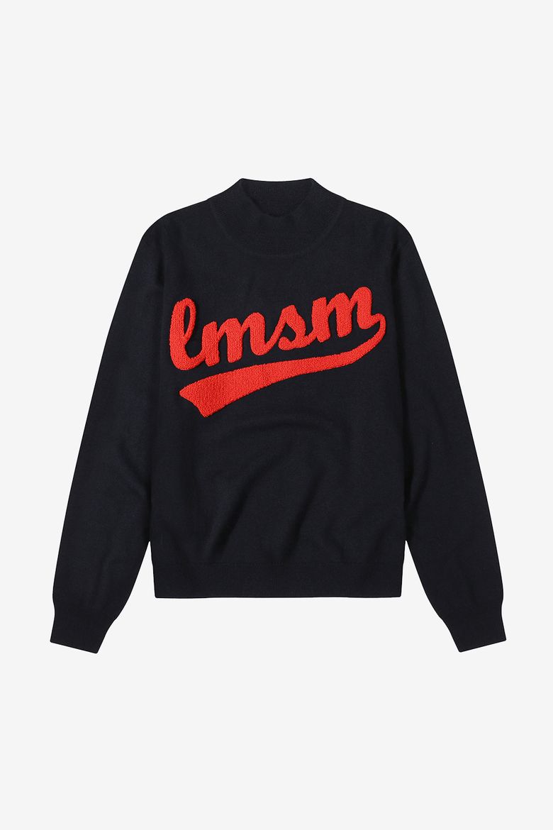 SAMARILLE - JACQUARD SWEATER_Navy