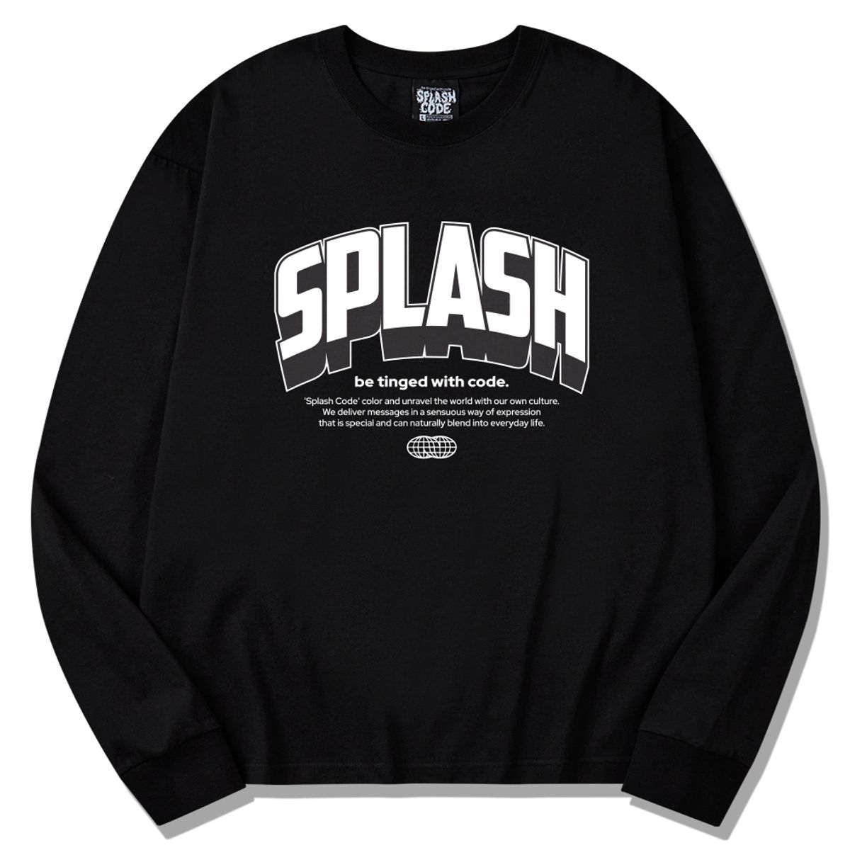 스플래시코드(SPLASHCODE) 롱슬리브 블랙 - 월드와이드(Worldwide)