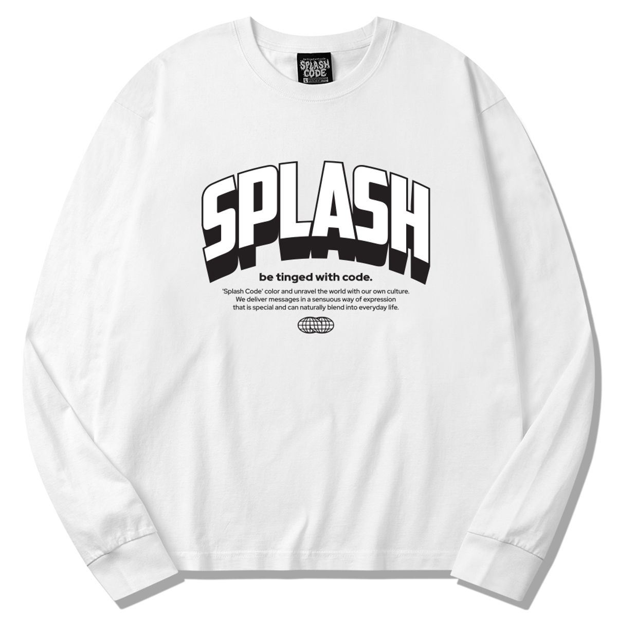 스플래시코드(SPLASHCODE) 롱슬리브 화이트 - 월드와이드(Worldwide)