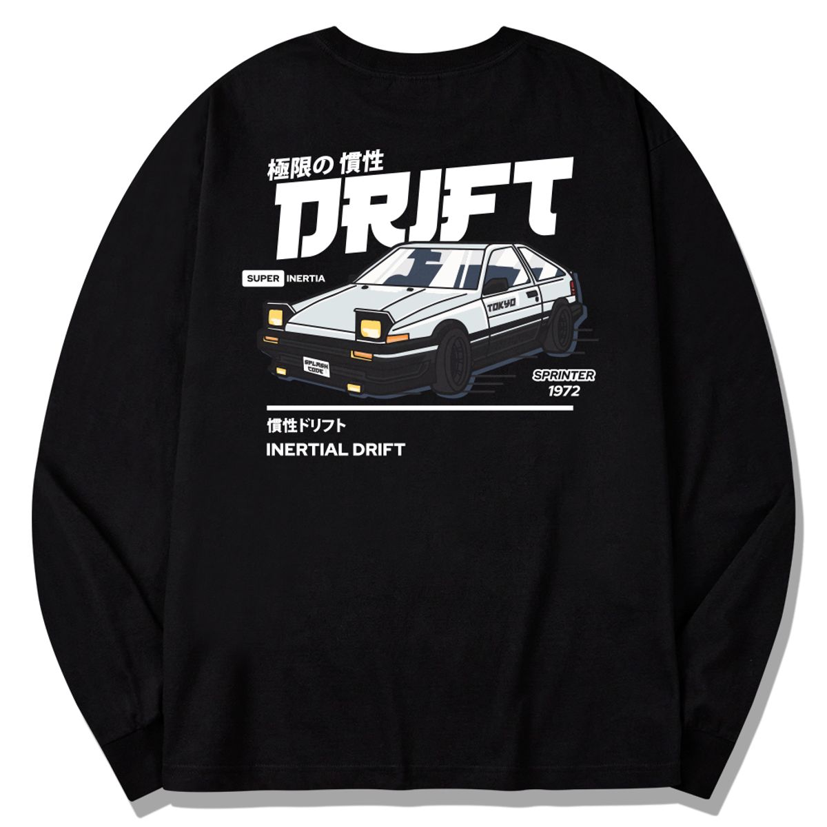 스플래시코드(SPLASHCODE) 롱슬리브 블랙 - 드리프트(Drift)