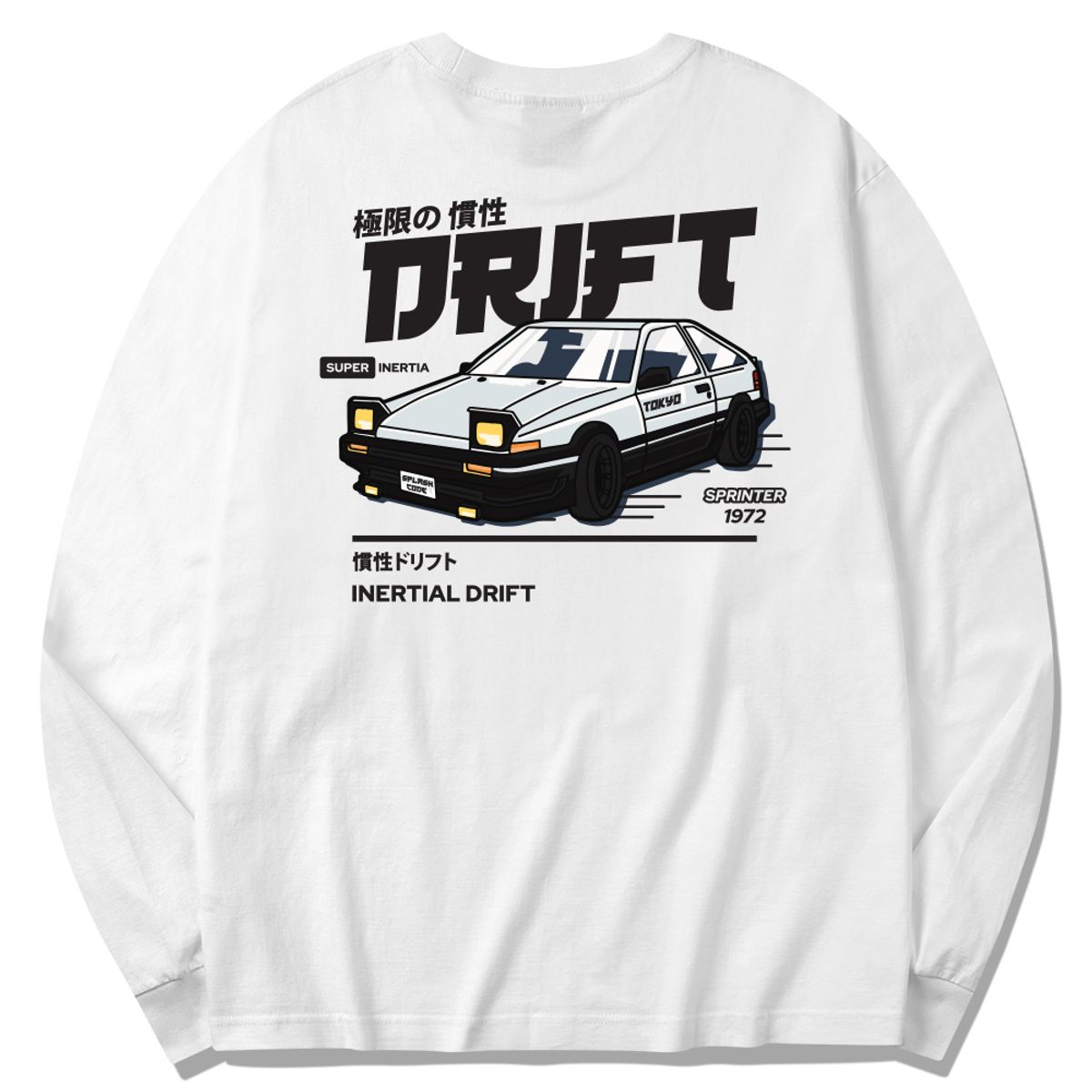 스플래시코드(SPLASHCODE) 롱슬리브 화이트 - 드리프트(Drift)