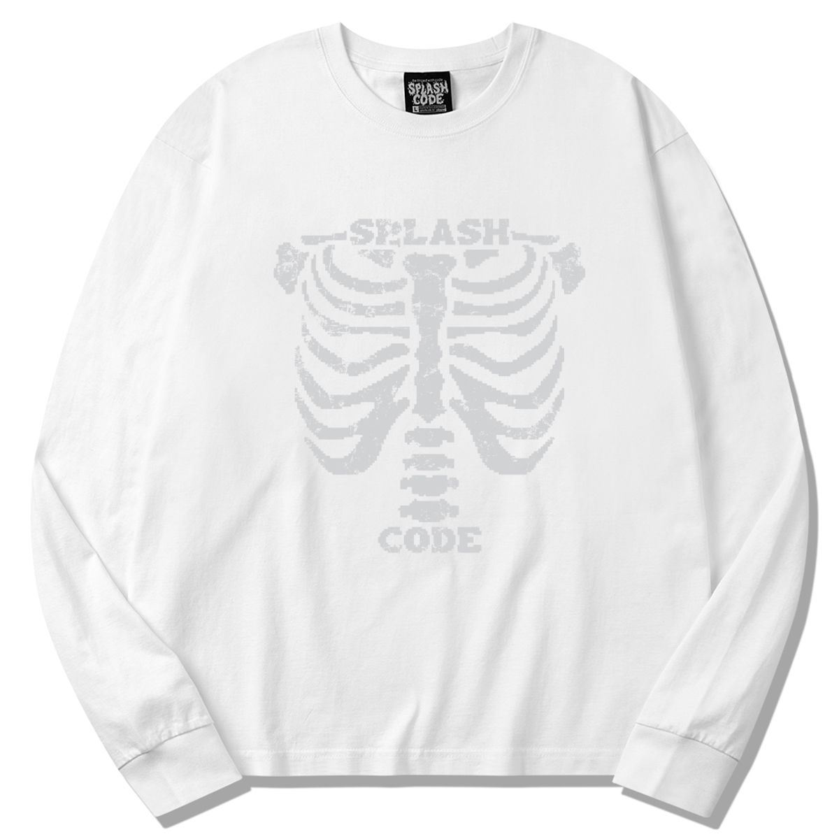 스플래시코드(SPLASHCODE) 롱슬리브 화이트 - 스켈레톤(Skeleton)