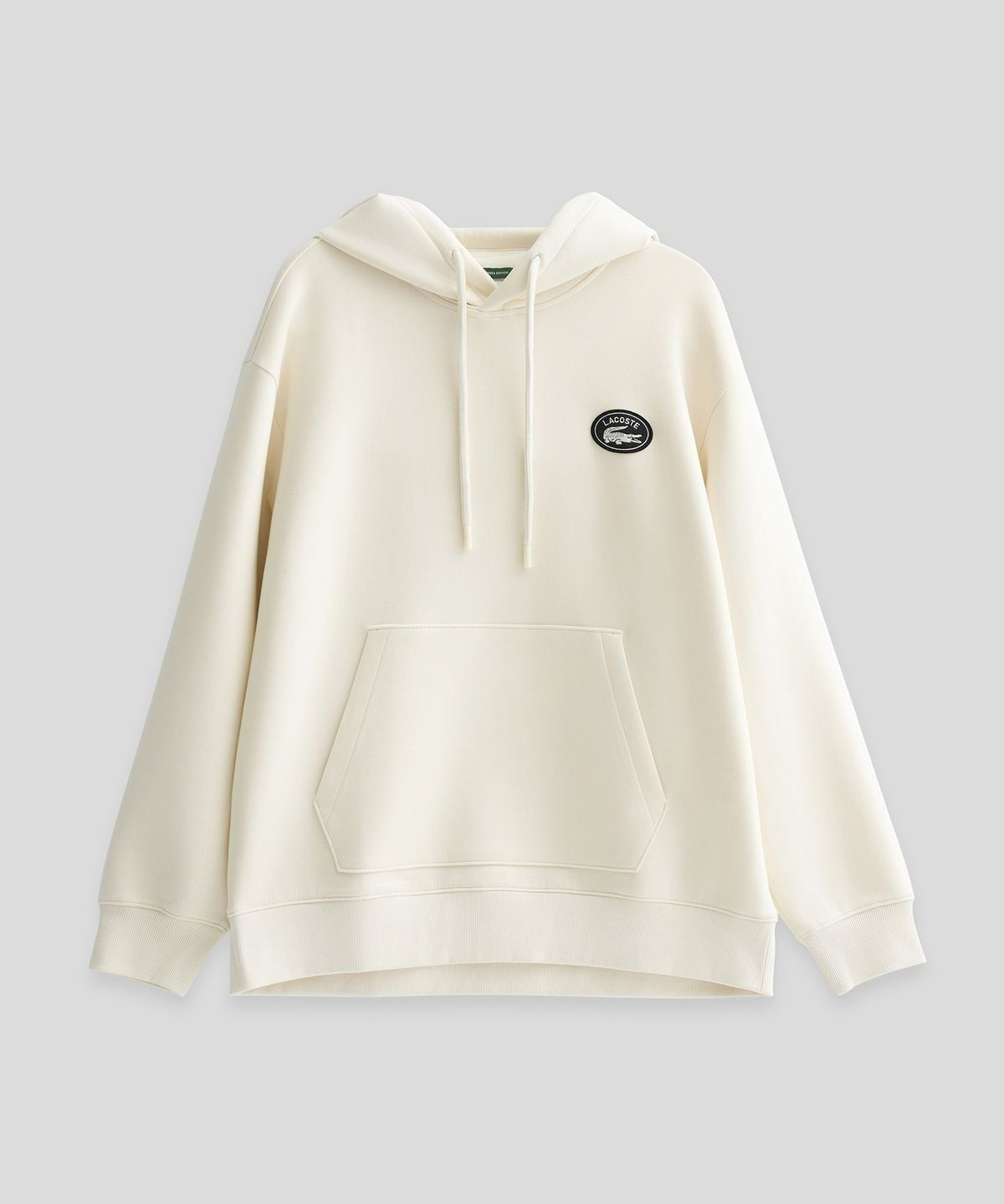 라코스테(LACOSTE) 쿠션지 후드 셔츠 (아이보리)