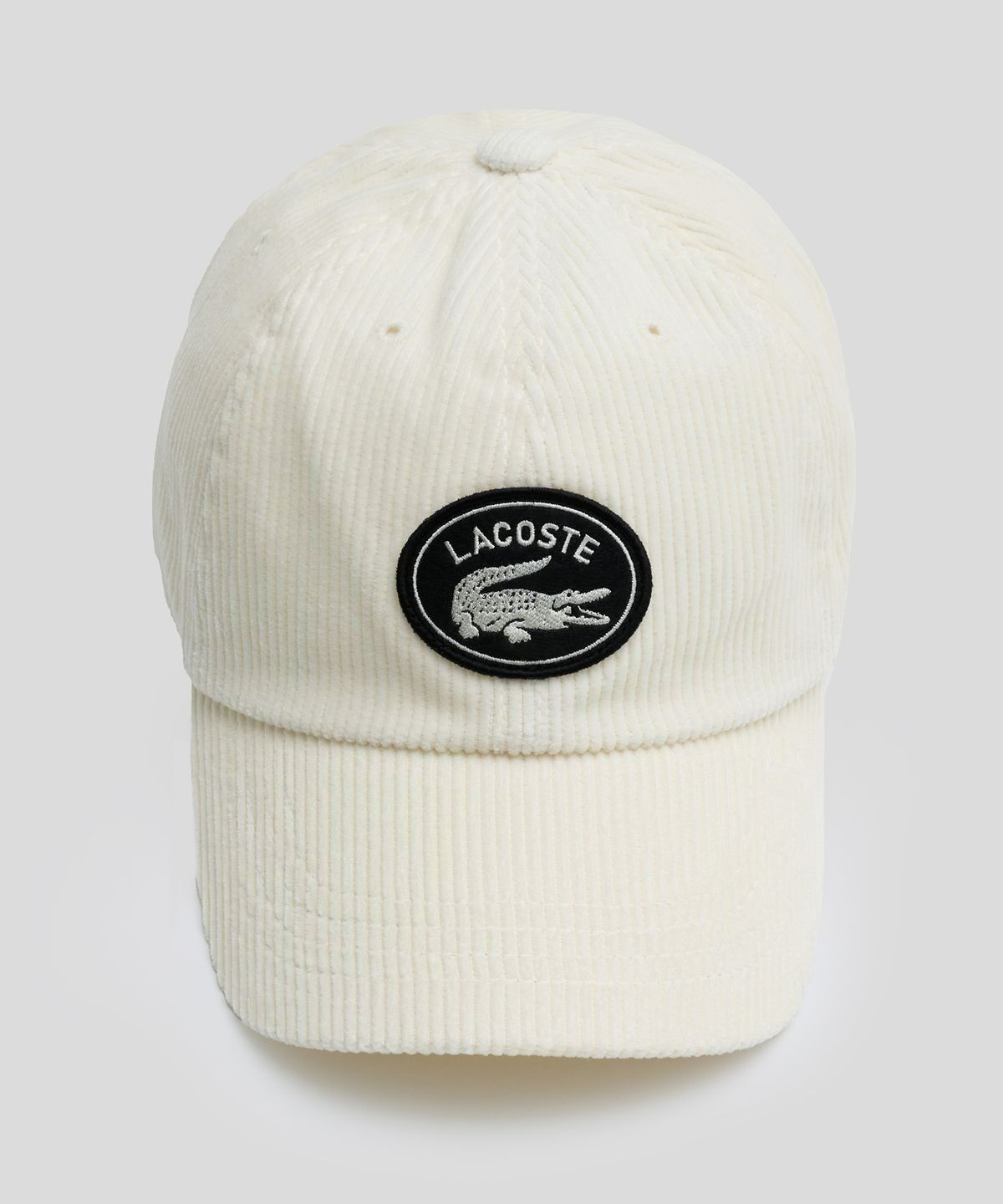 라코스테(LACOSTE) 코듀로이 야구모자 (아이보리)