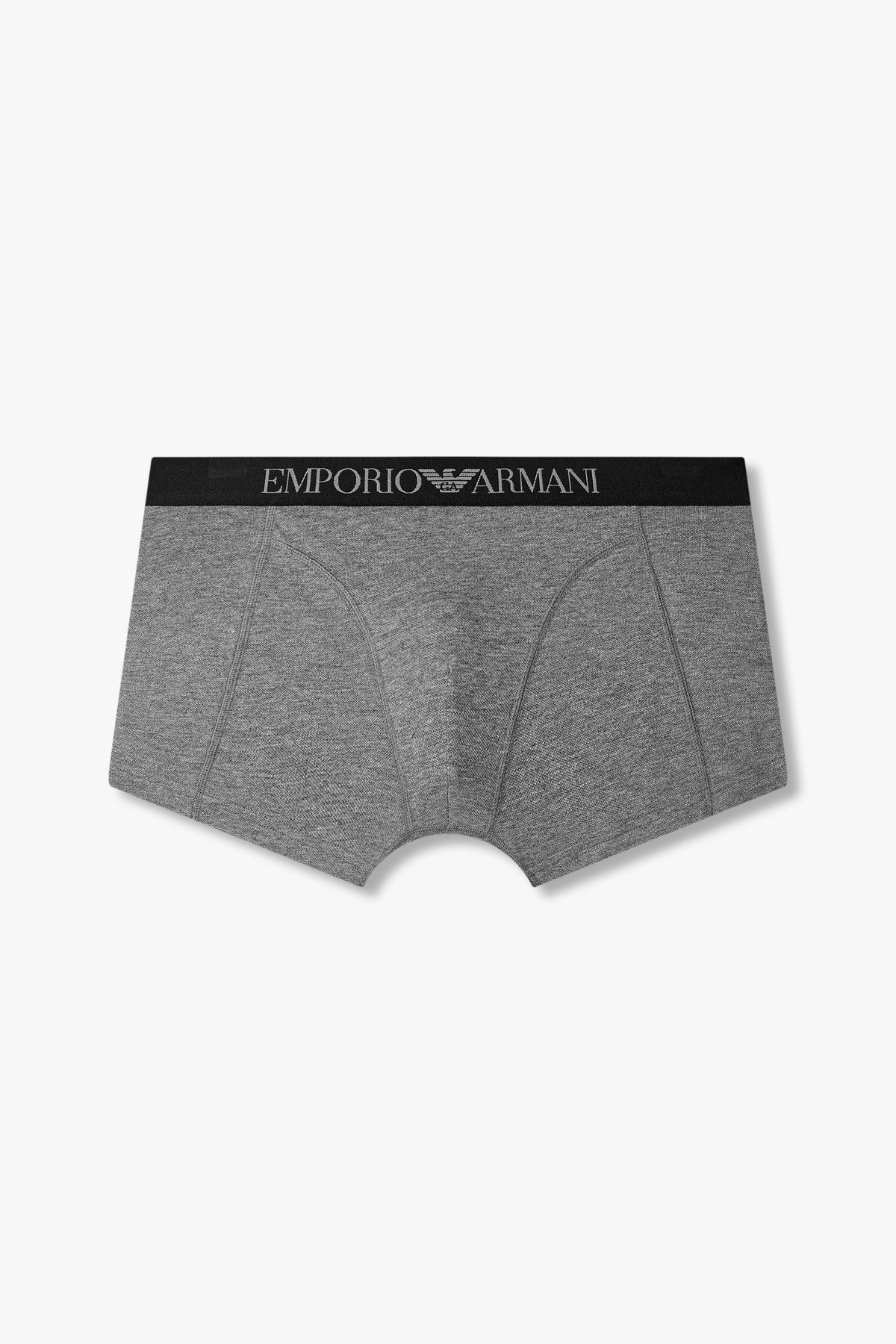 엠포리오 아르마니 언더웨어(EMPORIO ARMANI UNDERWEAR) 남성 풀 로고 밴딩 드로즈_그레이 0814312044