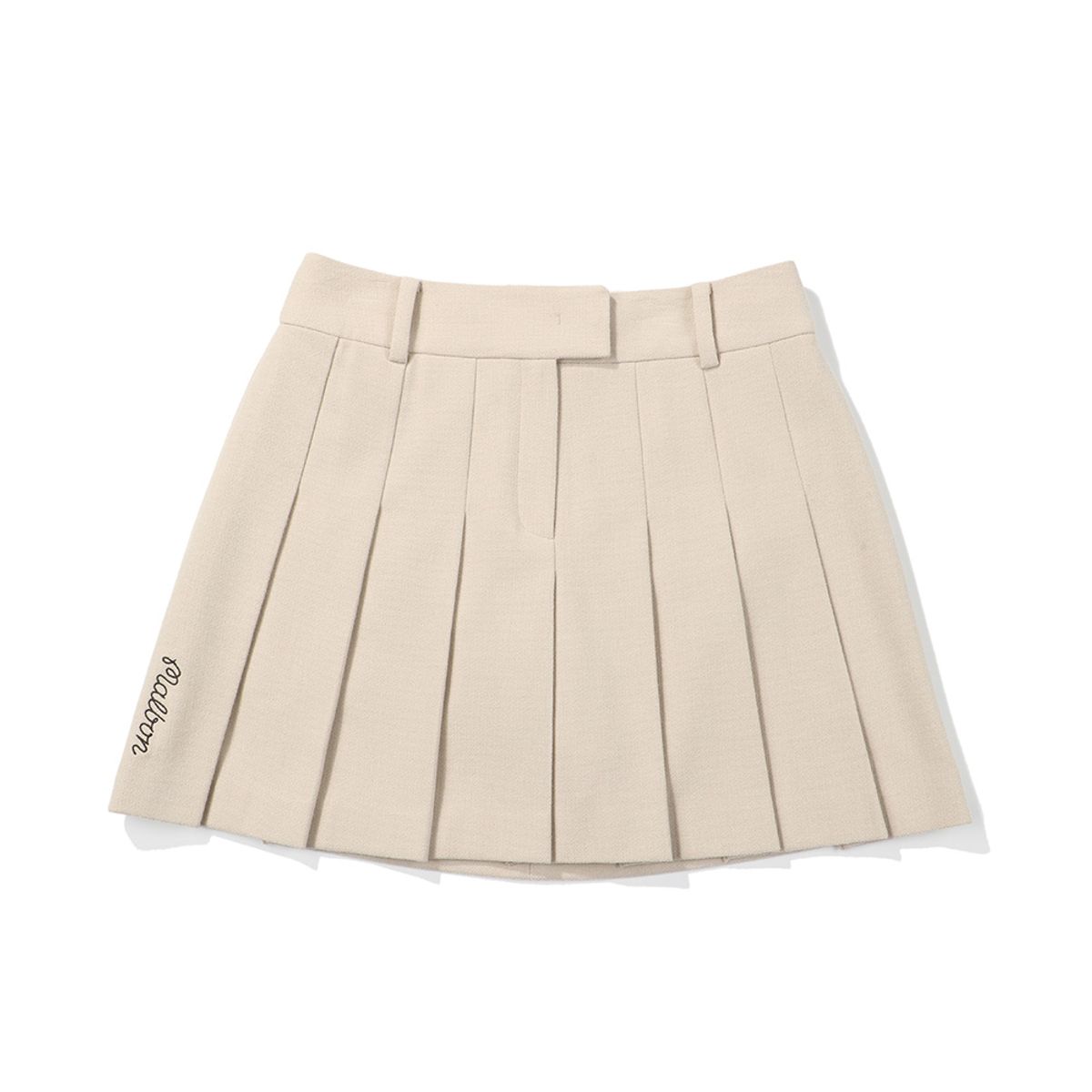 말본 골프(MALBON GOLF) 울 라이크 플리츠 스커트 BEIGE (WOMAN)