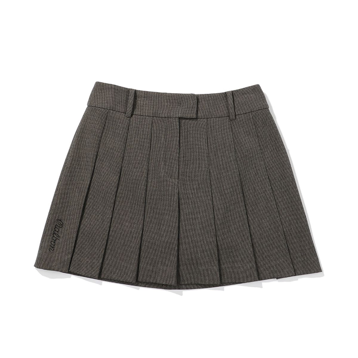 말본 골프(MALBON GOLF) 울 라이크 플리츠 스커트 BROWN (WOMAN)
