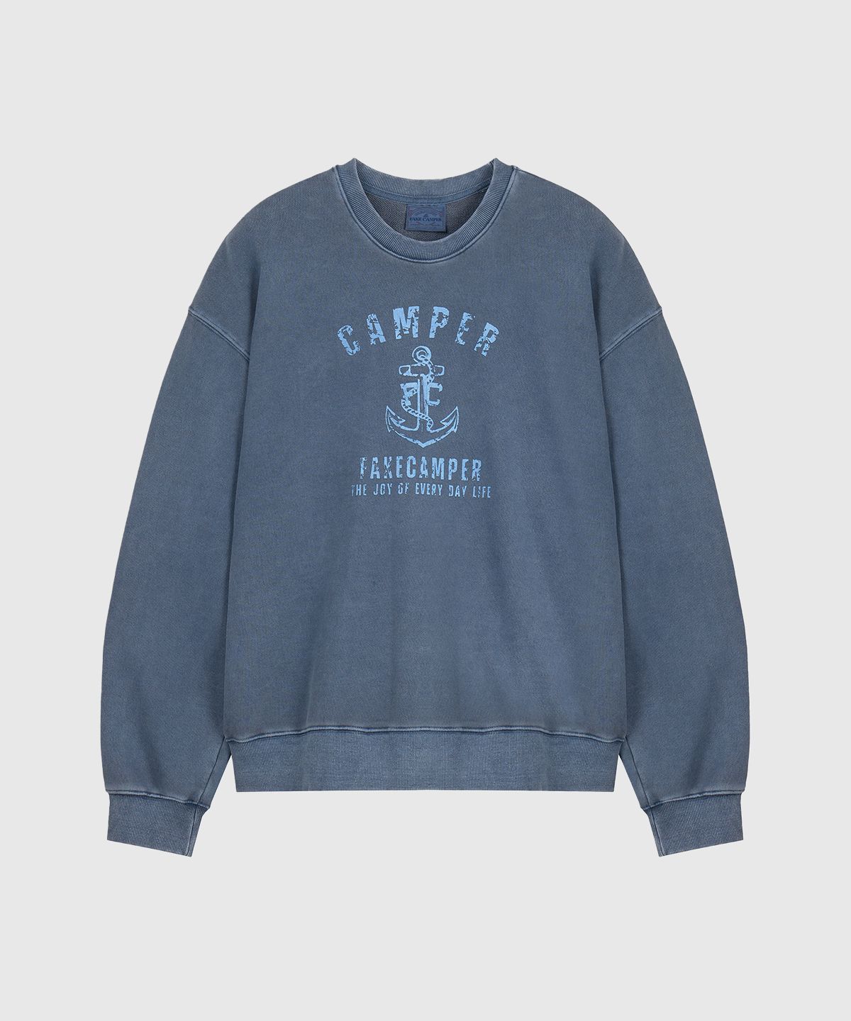 페이크캠퍼(FAKE CAMPER) 피그먼트 맨투맨 [NAVY]