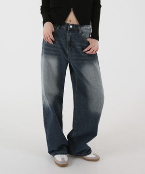 여자 미들 롱선택 히든 와이드데님팬츠 4COLOR