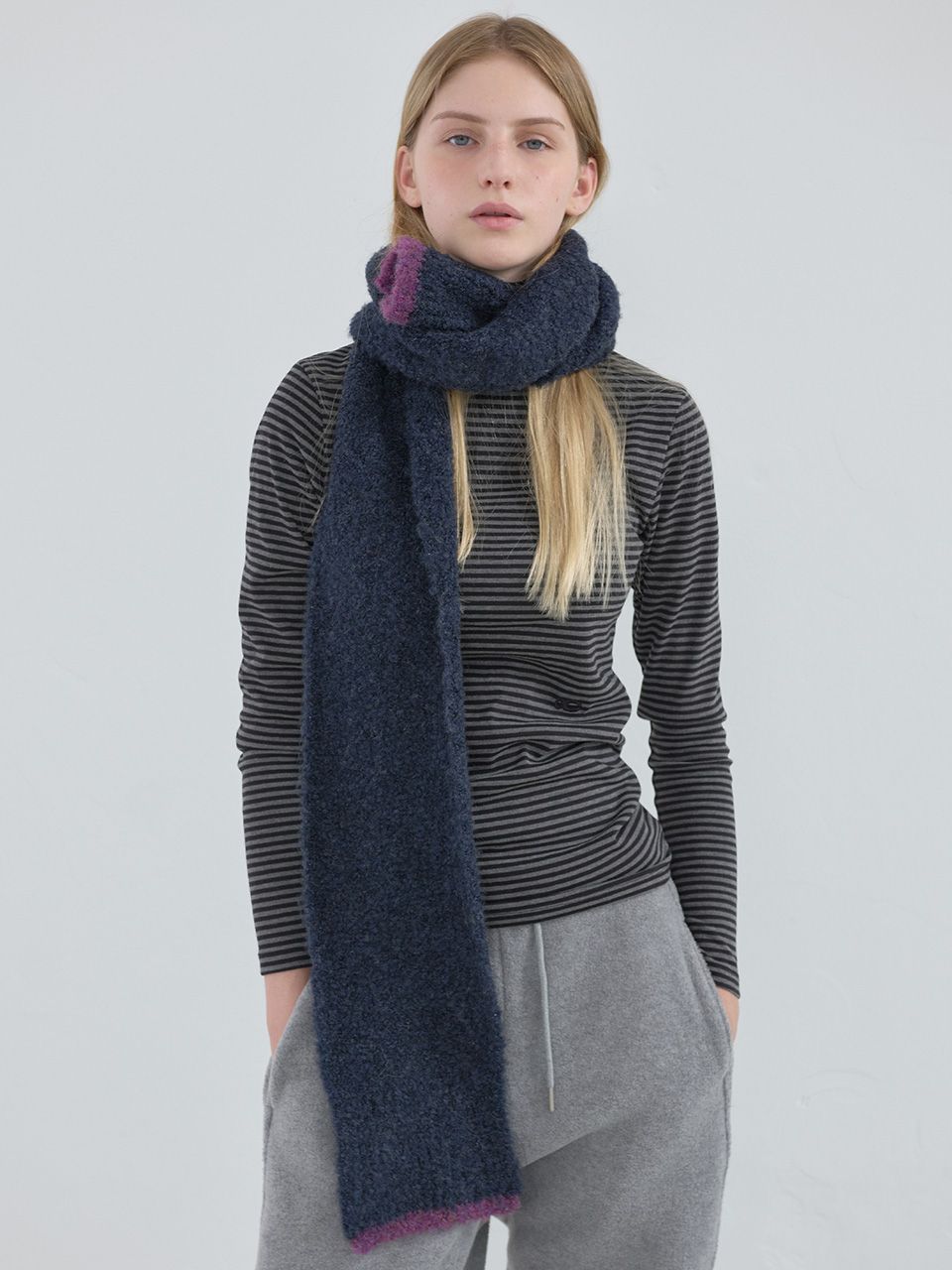 ◇ENZO BLUES◇ Long sleeve muffler (Blue) MUSINSA | ENZO BLUES Buckle Muffler (Navy)