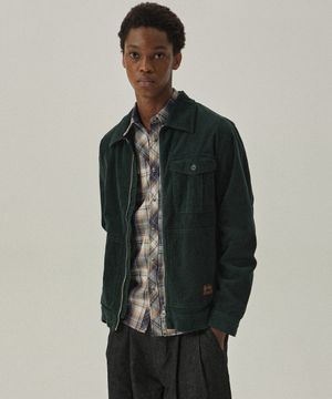 헌터 5507 코듀로이 디트로이트 헌터그린 집업 재킷