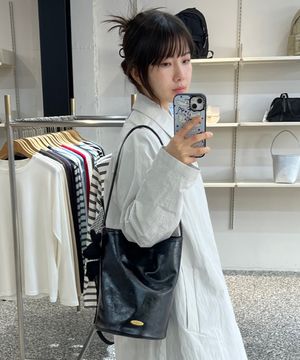 러브 숄더백 블랙 [파우치 세트]