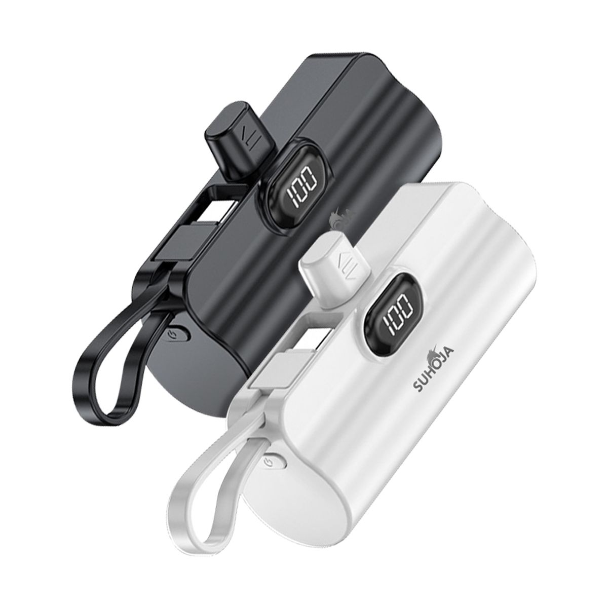 수호자(SUHOJA) 2in1 고속충전 일체형 도킹형 보조배터리 5000mAh C타입 8핀
