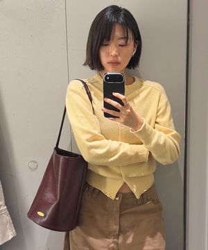 러브 숄더백 와인 [파우치 세트]