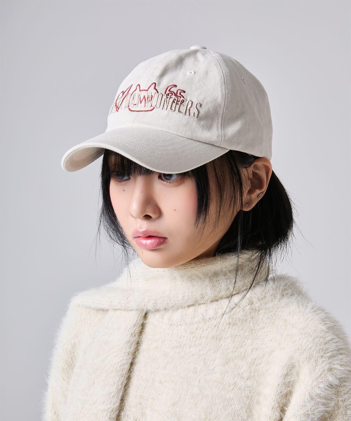 엘엠알(LMR) 드로잉 그래픽 레터링 볼캡 IVORY