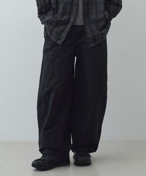 3D 와이드 벌룬 팬츠 (블랙)