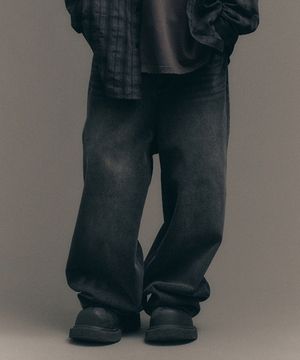 클래식 빅 배기 데님 팬츠 (블랙)