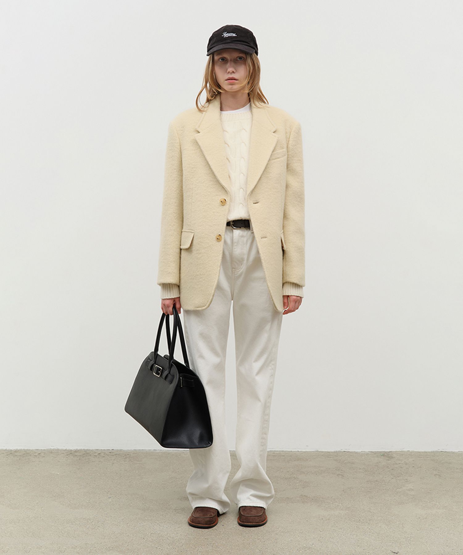 MUSINSA | DUNST FOR WOMEN UNISEX ALPACA BLAZER COAT BUTTER