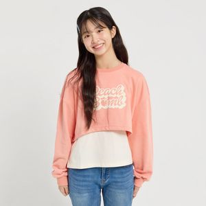 여아 주니어 레터링 레이어드 티셔츠