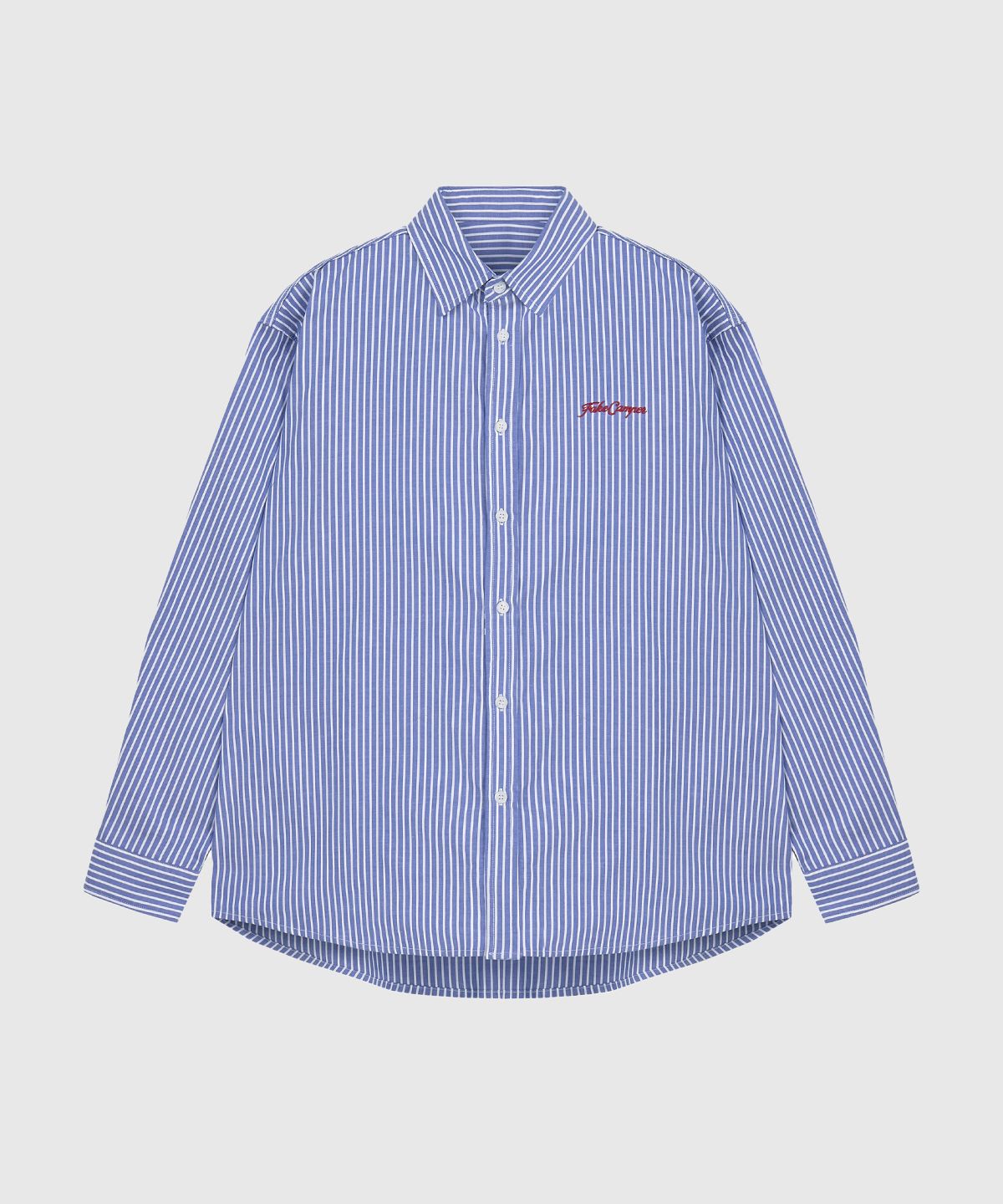 페이크캠퍼(FAKE CAMPER) 레귤러 핏 스트라이프 셔츠 [BLUE]