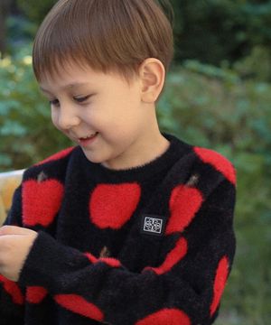 [KIDS] 러브 애플 니트 블랙