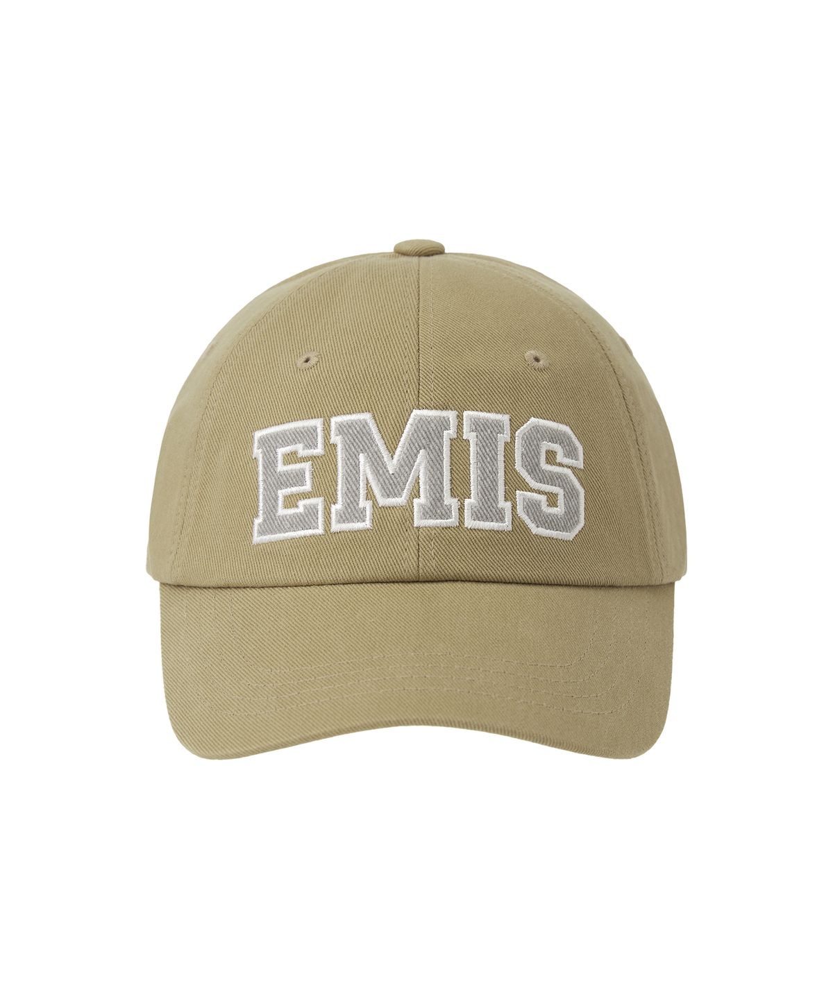 이미스(EMIS) TWILL CAPITAL LOGO BALL CAP-BEIGE