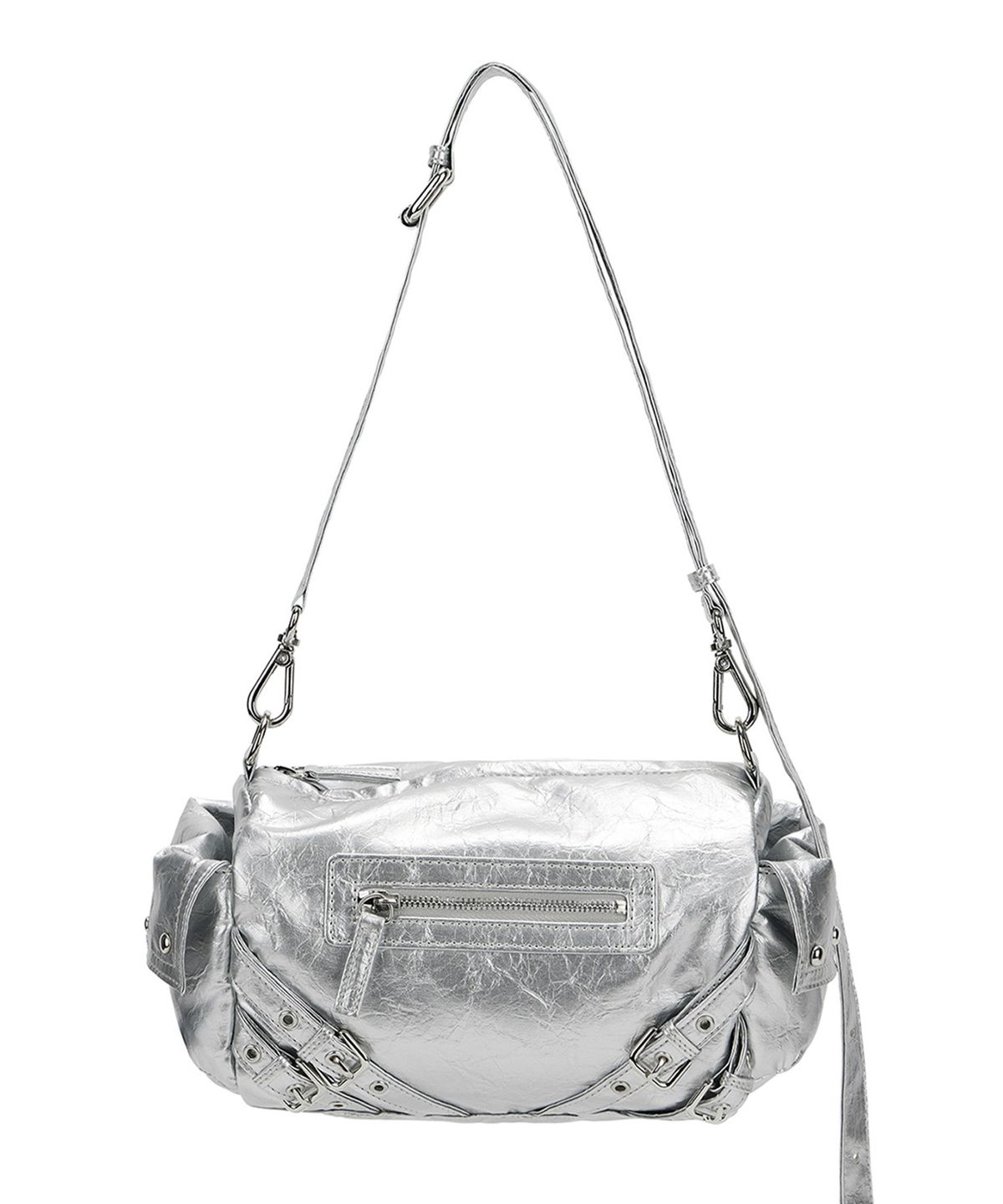 다이닛(DEINET) STUD POCKET BAG IN SILVER