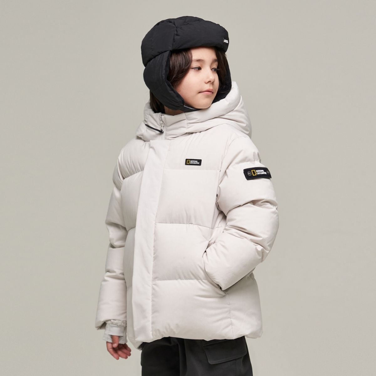 내셔널지오그래픽 키즈(NATIONAL GEOGRAPHIC KIDS) K244UDW940 안데스 덕 다운 점퍼 BONE