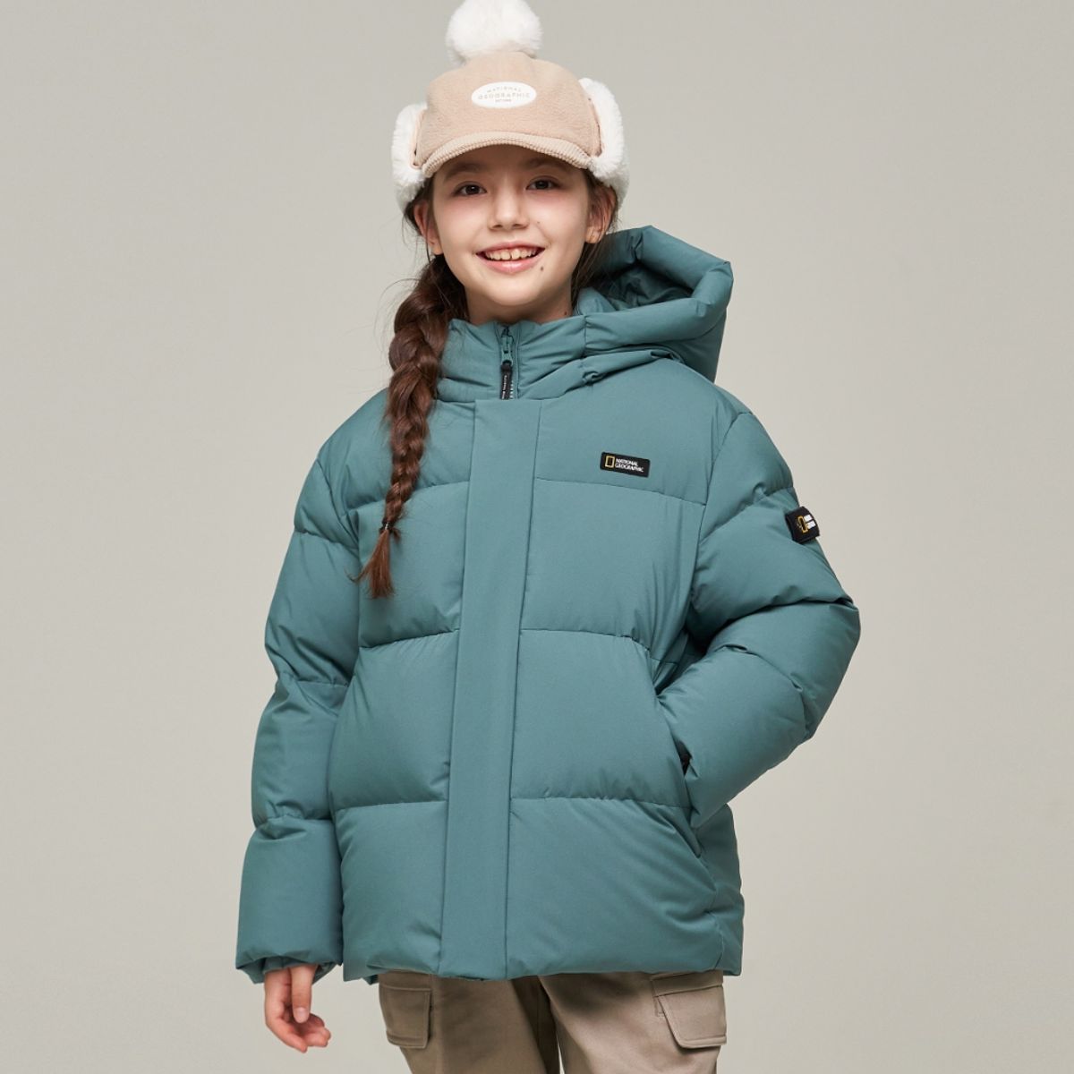 내셔널지오그래픽 키즈(NATIONAL GEOGRAPHIC KIDS) K244UDW940 안데스 덕 다운 점퍼 MINTGREEN