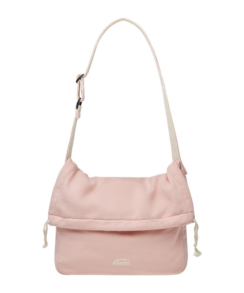 JERSEY FOLDING CROSSBODY BAG-PINK